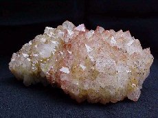 Hematite coated crystal points